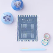 Stijlvolle prijslijst voor roetblauw Chevron Beaut Flyer (Enkel)