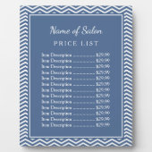 Stijlvolle prijslijst voor roetblauw Chevron Beaut Fotoplaat (Voorkant)