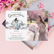 Stijlvolle Prinses 15e Quinceañera Waterverf Foto