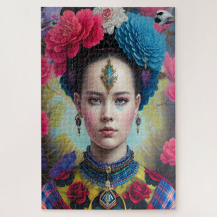 Stijlvolle prinses met tartan outfit legpuzzel