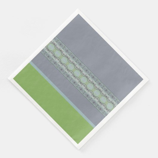 Stijlvolle print met groen servet (Hoek)
