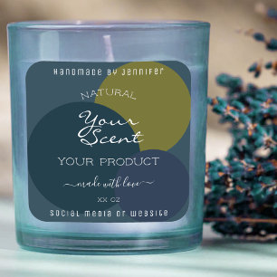 Stijlvolle Product Verpakking Etiketten Donkerblau