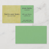 Stijlvolle professionele advocaat met twee toonkle visitekaartje (Voorkant / Achterkant)