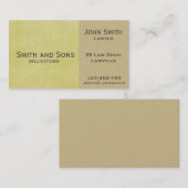 Stijlvolle professionele advocaat met twee toonkle visitekaartje (Voorkant / Achterkant)