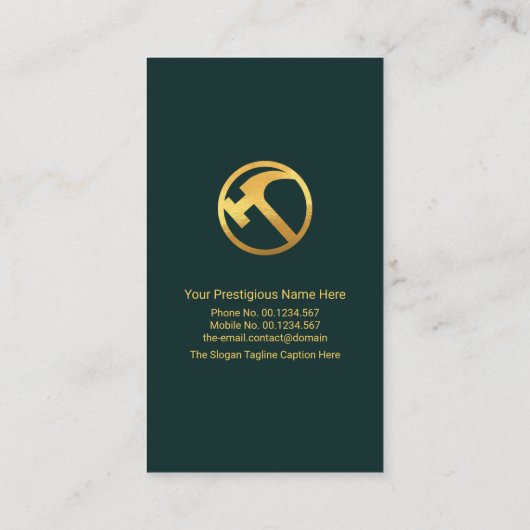 Stijlvolle professionele bouwdakconstructie visitekaartje (Achterkant)