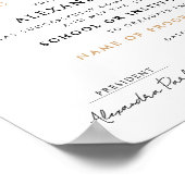 Stijlvolle professionele certificaat Logo kalligra Poster (Hoek)