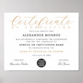 Stijlvolle professionele certificaat Logo kalligra Poster (Voorkant)