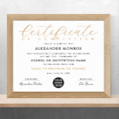 Stijlvolle professionele certificaat Logo kalligra Poster