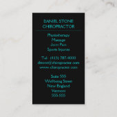 Stijlvolle professionele Chiropractor Backbone Xra Visitekaartje (Achterkant)