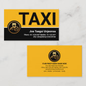 Stijlvolle professionele gele taxiauto visitekaartje (Voorkant / Achterkant)
