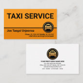Stijlvolle, professionele gele taxikleuren visitekaartje (Voorkant / Achterkant)