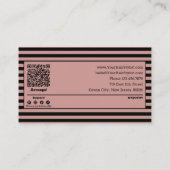 Stijlvolle professionele gestreepte Haarstylist 10 Kortingskaartje (Achterkant)