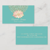 Stijlvolle professionele gouden Stippen Lotus Mint Visitekaartje (Voorkant / Achterkant)