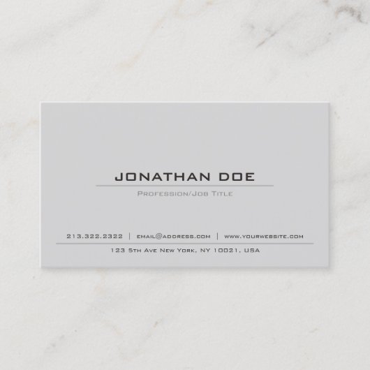Stijlvolle Professionele Klassieke Elegante Slimme Visitekaartje (Voorkant)