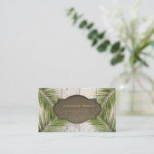 Stijlvolle professionele kleppen, houtextuur visitekaartje (Staand voorkant)