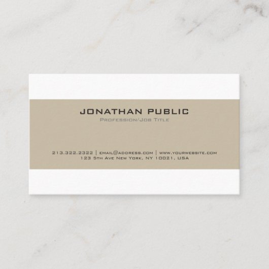 Stijlvolle professionele  kleurenharmonie visitekaartje (Voorkant)