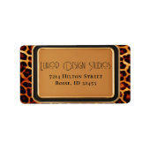 Stijlvolle professionele luipaard print etiket (Voorkant)