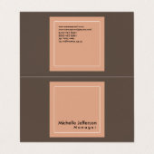 Stijlvolle professionele manager minimalistisch visitekaartje (Buitenkant ongevouwen)