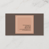 Stijlvolle professionele manager minimalistisch visitekaartje (Achterkant)