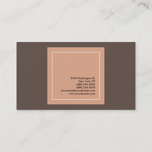 Stijlvolle professionele manager minimalistisch visitekaartje (Achterkant)