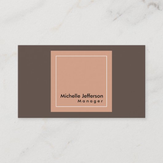 Stijlvolle professionele manager minimalistisch visitekaartje (Voorkant)