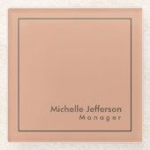 Stijlvolle professionele minimalist glazen onderzetter (Voorkant)