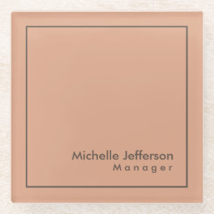 Stijlvolle professionele minimalist glazen onderzetter