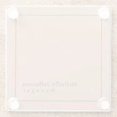 Stijlvolle professionele minimalist glazen onderzetter (Achterkant)