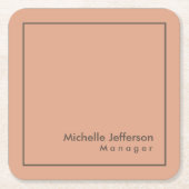 Stijlvolle professionele minimalist kartonnen onderzetters (Voorkant)