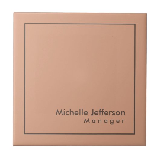 Stijlvolle professionele minimalist tegeltje (Voorkant)