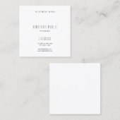 Stijlvolle professionele minimalistische moderne S Vierkante Visitekaartje (Voorkant / Achterkant)