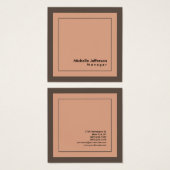 Stijlvolle professionele minimalistische profielka vierkante visitekaartjes (Voorkant /achterkant)