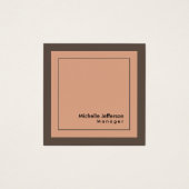 Stijlvolle professionele minimalistische profielka vierkante visitekaartjes (Voorkant)