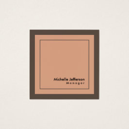 Stijlvolle professionele minimalistische profielka vierkante visitekaartjes