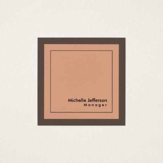 Stijlvolle professionele minimalistische profielka vierkante visitekaartjes (Voorkant)