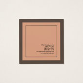 Stijlvolle professionele minimalistische profielka vierkante visitekaartjes (Achterkant)