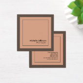 Stijlvolle professionele minimalistische profielka vierkante visitekaartjes (Bureau)