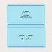 Stijlvolle Professionele Moderne Lichtblauw Visitekaartje (Buitenkant ongevouwen)