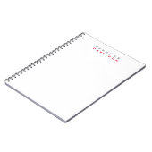 Stijlvolle Professionele Moderne Naam Notitieboek (Linkerzijde)
