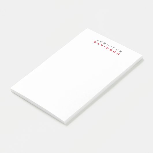 Stijlvolle professionele moderne naam post-it® notes (Schuin)