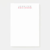 Stijlvolle professionele moderne naam post-it® notes (Voorkant)