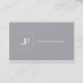 Stijlvolle, professionele monogram visitekaartje (Voorkant)