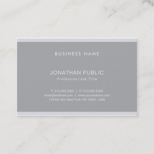 Stijlvolle, professionele monogram visitekaartje (Achterkant)