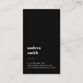 Stijlvolle professionele muzikant Minimal Photo Bl Visitekaartje (Achterkant)