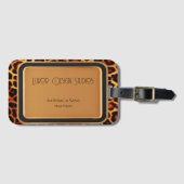 Stijlvolle professionele oer instinct luipaard pri bagagelabel (Voorkant (horizontaal))