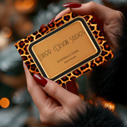 Stijlvolle professionele oer instinct luipaard pri visitekaartje