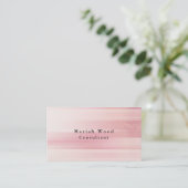 Stijlvolle professionele roze textuur Trendy Visitekaartje (Staand voorkant)