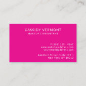 Stijlvolle professionele schoonheidsmake-up consul visitekaartje (Achterkant)