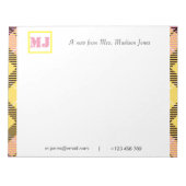 Stijlvolle professionele scriptnaam Monogram Tarta Notitieblok (Voorkant)