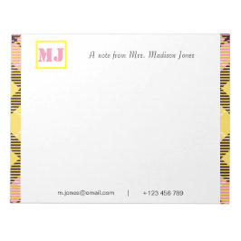 Stijlvolle professionele scriptnaam Monogram Tarta Notitieblok